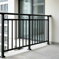 Rampe d'escalier extérieure en alliage d'aluminium pour balcon, villa, terrasse, design contemporain