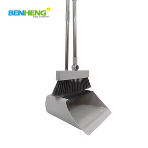 Ensemble balai et pelle avec raclette en caoutchouc sur la tête du balai et brosse sur la poignée de la pelle - Multifonctionnel - Product Image 5