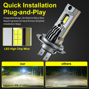 Sunauto SZ2 tunç 36W 10000LM LED far ampulü H7 <span class=keywords><strong>H4</strong></span> 9005 Canbus tak ve çalıştır sessiz Fan 7000K 50000H IP68 oto için - Product Image 6