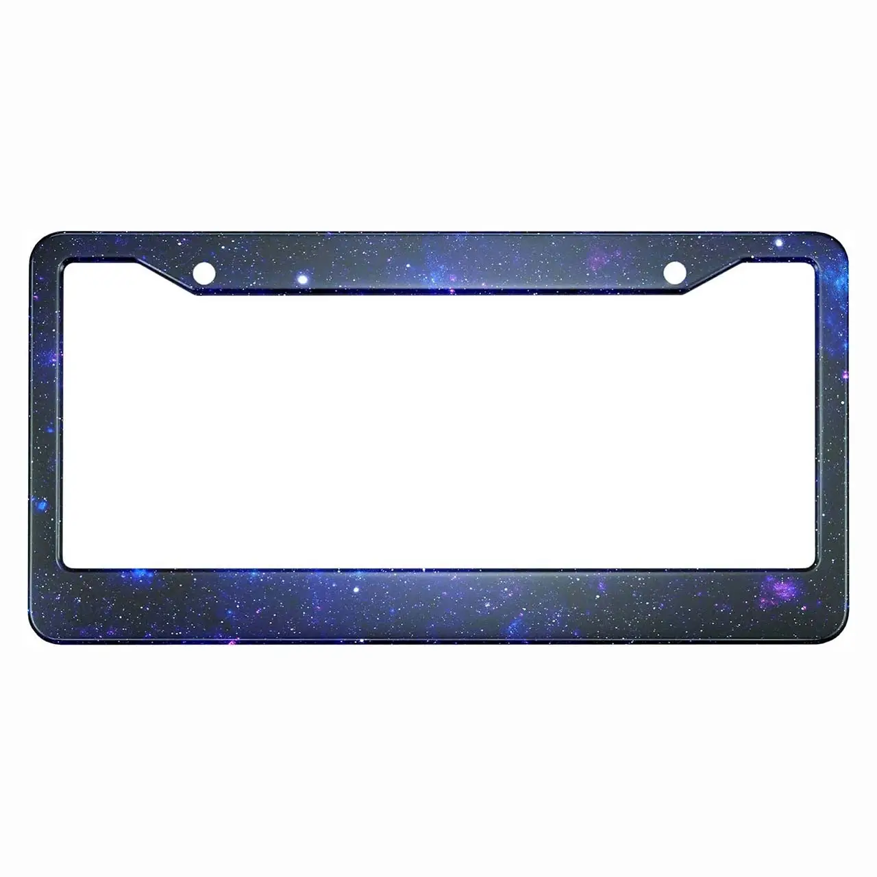 Moldura de placa de carro com mapa de céu estrelado, moldura de metal para placa de carro, bela Via Láctea à noite, moldura para placa frontal, quadro para etiqueta de carro