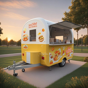 Chariot mobile personnalisé en fibre de verre résistant à la rouille pour crêpes, gaufres, pizzas, hot-dogs, boulangerie, cuisine, crème glacée, restauration rapide - Product Image 1