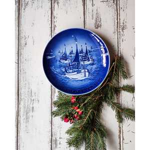 Platos de Porcelana Azul Grondhal de Dinamarca, Elegantes Placas Azules - Product Image 4