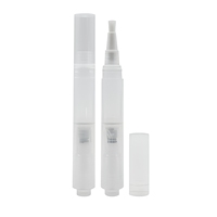Pena Kuas Kosmetik 4ml 2ml dengan Tombol Tekan untuk Dispenser Minyak Kutikula, Aplikator Lip Gloss Kosong