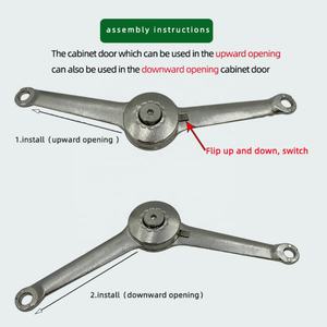 Puerta de gabinete Soft Down Tapa de aleación de zinc Stay Flap Door Lift Up System Free Stop Support Arm - Product Image 3