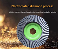 Meule diamantée électrolytique de 115 mm de diamètre, à prix direct usine, pour meuleuse d'angle, idéale pour le verre céramique à lamelles