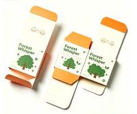 Boîtes à cartes pliables vierges avec logo personnalisé et impression artistique pour emballages de gloss à lèvres, boucles d'oreilles, artisanat fait main, petits cadeaux