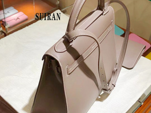Sac à main en cuir véritable cousu main, sac de luxe en cuir de vachette avec surpiqûres, entièrement en cuir à l'intérieur et à l'extérieur, sac de créateur fait main - Product Image 6