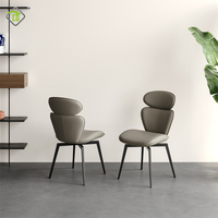 Chaise de salle à manger en cuir PU, décoration personnalisée pour la maison, best-seller, avec structure en acier carbone, à prix avantageux