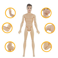 Werks bedarf 30cm bewegliche Gelenke Kunststoff Hübscher Junge Spielzeug puppen Kleidung Jeans hose Lose Weste Set Puppen kleidung Zubehör