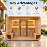 Ruang Sauna Kayu yang Dapat Disesuaikan oleh OEM untuk Pengalaman Spa dan Rekreasi Residensial dan Komersial dengan Berbagai Pilihan Ukuran