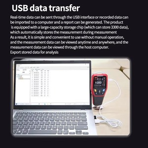 UT343E UNI-T Coating Thickness Gauge 0-2000um Car <b>Film</b> Paint Thickness Tester TFT Screen Display With Blvetooth - Product Image 2