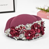 Bérets souples vintage pour femmes, chapeaux turban en toile, fascinateurs pour l'église, le Derby, avec fleurs, pour les fêtes, pour hôtesse de l'air, toutes saisons