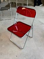 Chaise de bureau pliable en HDPE, portable, durable, imperméable, empilable, minimaliste, blanche, transparente, pour usage extérieur, salon