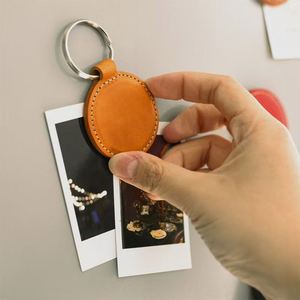 Popular Magnetic <b>Refrigerator</b> with Keychain Pendant Promotional Fridge Magnets PU Leather Accessories for Whiteboard - Product Image 1