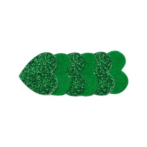 Pinzas para el Cabello con Forma de Corazón Estilo Coreano, Pinzas para el Cabello con Brillantina Verde para Niñas, Moda para Fiestas - Product Image 1