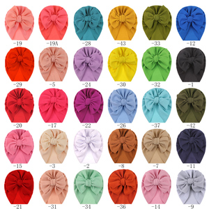 Commercio all'ingrosso Big Bow Knot Waffle tessuto bambini turbante Cap fasce per bambini per accessori per capelli ragazza Headwraps <span class=keywords><strong>Bandana</strong></span> - Product Image 2
