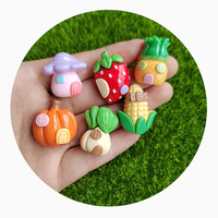 Fruit House Kawaii Charms Harsen Platte Achterkant Cabochons voor Fantasie DIY Knutsels, Slime Charms, Sleutelhanger Hangertjes, Telefoonhoesje Charms