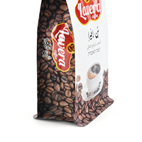 Sac d'emballage pour café personnalisé OEM, en aluminium, résistant à l'humidité, avec fermeture latérale, fond plat, avec valve et fermeture éclair