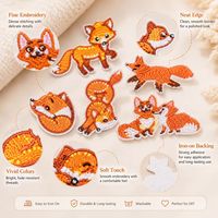 Lot de patchs brodés décoratifs à coudre ou thermocollants, motif renard bébé animal sauvage adorable, en stock