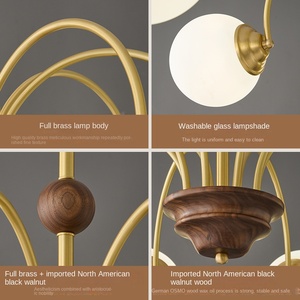 โคมไฟระย้าสไตล์ฝรั่งเศสโคมไฟเหล็กสไตล์นอร์ดิกสไตล์โมเดิร์นโคมไฟห้องนอน - Product Image 6