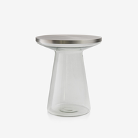 Table basse moderne en verre trempé, style nordique, pour salon, balcon, meuble d'appoint, usage domestique