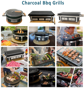 Auplex Xách Tay Gốm Hình Chữ Nhật Bản Bảng Nhỏ Hibachi Nướng BBQ Than Ngoài Trời Yakitori Nướng - Product Image 5