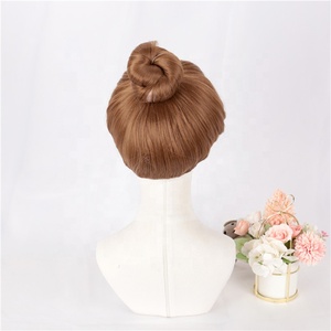 <span class=keywords><strong>Parrucca</strong></span> congelata all'ingrosso Cosplay 30cm corto marrone bianco misto Anna Anime Peluca parrucche sintetiche per capelli Cosplay - Product Image 4