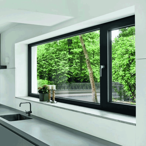Ventana Panorámica de Aluminio con Aislamiento Acústico y Térmico, Doble Cristal Templado, Ventana Fija para Diseño de Villas Modernas - Product Image 2