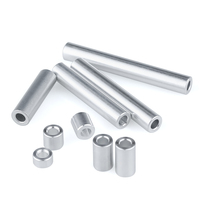 Entretoises rondes en aluminium M4 de haute qualité, rondelles plates, bagues d'étanchéité, manchons d'entretoise, entretoises non filetées, longueur 3mm-40mm