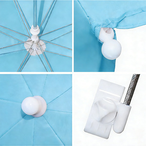 Parasol de plage pour enfants avec angle réglable, protection solaire pour enfants, utilisation en extérieur, tissu polyester, tige en alliage d'aluminium - Product Image 5