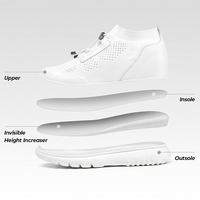 Baskets décontractées ultra-légères à plateforme de 8 cm pour femme, personnalisables avec logo, vente en gros directe usine