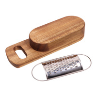 Éplucheur légumes et fruits râpe à fromage de cuisine en acier inoxydable, avec boîte en bois, presse-ail, broyeur et éplucheur