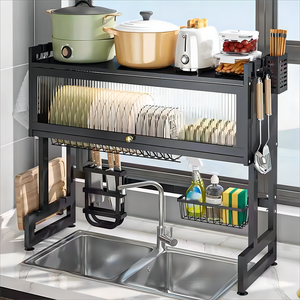 Mở rộng Stackable tủ bếp Kệ tổ chức, truy cập gia vị kệ, đa chức năng lưu trữ Kệ cho nhà bếp, phòng tắm - Product Image 6