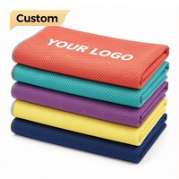 Serviette de sport personnalisée avec logo, en microfibre tricotée, séchage rapide, anti-transpiration, avec sac de transport, légère, pour la gym et l'entraînement