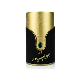 Индивидуальная роскошная круглая Упаковка из золотой бумаги, Цилиндрическая Коробка специального дизайна для парфюма