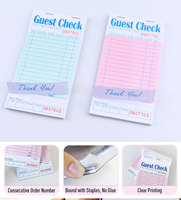 Carnets de commandes pour serveurs 6,75 x 3,5 pouces, blocs-notes, carnet de commandes pour serveurs, carnet de reçus de nourriture, carnet de commandes de restaurant, liste de vérification 172 x 89 mm