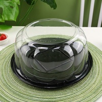 Vente en gros en vrac boîte en plastique transparent pour gâteau plateau de service gâteau dôme en vente emballage boulangerie récipient à gâteau jetable