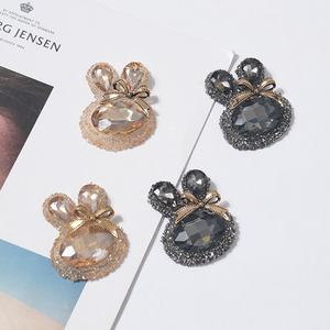 Vente directe d'usine, pinces et bandeaux pour cheveux en cristal et strass, lapin et trèfle, produits semi-finis pour la fabrication de bijoux, accessoires - Product Image 1