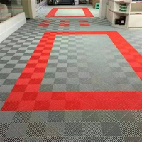 Dalles de sol de garage en PVC ventilées et drainantes 40x40cm, emboîtables, antidérapantes, pour garage extérieur et lavage de voitures