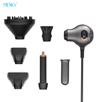 Sèche-cheveux réglable à 360 degrés avec accessoires, souffleur électrique pour usage domestique