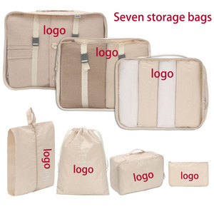Set di 7 cubi compressi per organizzare i bagagli, con finestra trasparente, pratici, portatili e leggeri, per valigie e borse da viaggio. - Product Image 5