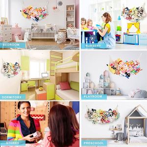 Decor <b>for</b> Nursery Playroom Bedroom Kids Room <b>Storage</b> Macrame Toy Hammock Hanging Stuffed Animal <b>Storage</b> - Product Image 6