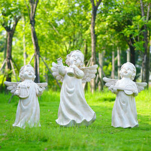 Personnages de musique d'ange et de dessin animé rétro de style europé<span class=keywords><strong>en</strong></span> Décorations de pelouse extérieures créatives Sculpture <span class=keywords><strong>en</strong></span> plâtre Artisanat <span class=keywords><strong>en</strong></span> résine durable - Product Image 1