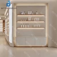 Meubles de présentation sur mesure pour magasins médicaux, présentoirs en contreplaqué pour pharmacies, vitrines en marbre, designs pour magasins médicaux