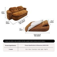 Modernes Dreisitzer-Modulsofa mit Schlaffunktion, Hochkomfort-Schaumstoffpolsterung, Abnehmbarer Bezug, Stoffpolsterung für Wohnzimmer, Schlafzimmer, Apartment
