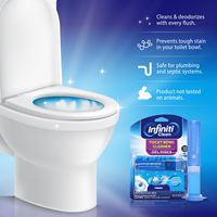Tablettes nettoyantes pour toilettes jetables Infiniti Clean Lavender, haute puissance, élimination des odeurs, respectueuses de l'environnement, élimination des taches, 10-59 fl oz