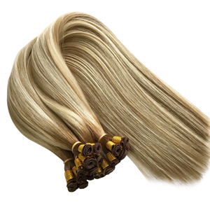 Extensions de cheveux vierges Remy Doris Beauty, volume sans couture, nouées à <span class=keywords><strong>la</strong></span> main, qualité supérieure, trame simple russe, sans perte ni nœuds - Product Image 2