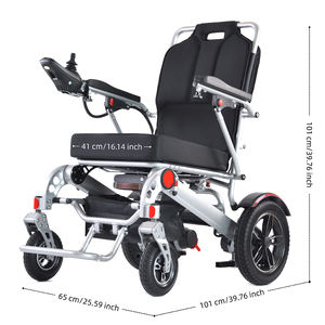 Caremoving sillas de ruedas eléctricas inteligentes ligero automático plegable todo terreno silla de ruedas eléctrica motorizada batería - Product Image 3