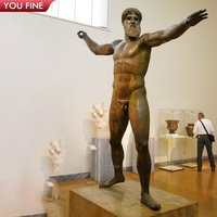 YOUFINE Statue de Zeus en bronze grandeur nature pour l'extérieur