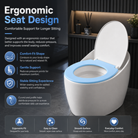 ZOGII CE UPC Offre Spéciale Vente en Gros Ensemble WC à Siphon en S Sanitaire Monobloc en Céramique pour Salle de Bain